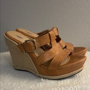 UGG Women's Brown Wedge Sandals